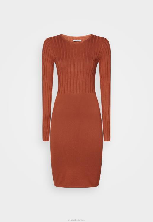 Жени Anna Field crew ausschnitt ripp top bodycon mini strickkleid shift dress кафявоBDZDD202