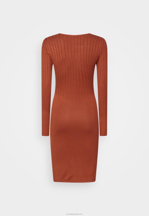 Жени Anna Field crew ausschnitt ripp top bodycon mini strickkleid shift dress кафявоBDZDD202