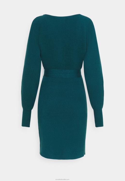Жени Anna Field wrap v ausschnitt mini strickkleid mit grtel shift dress deep tealBDZDD207